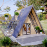 A-frame House Plan Design 452 sqft