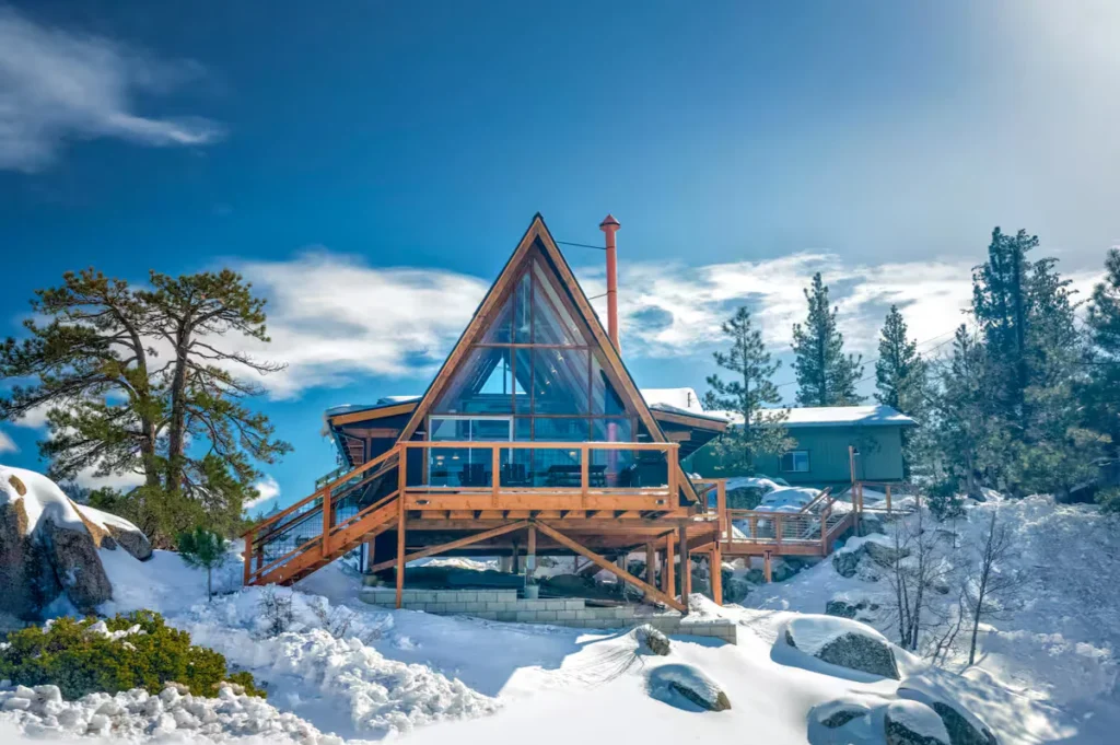 A-Frame Cabin Getaway with Hot Tub & Mountain Views in Arrow bear Lake, California