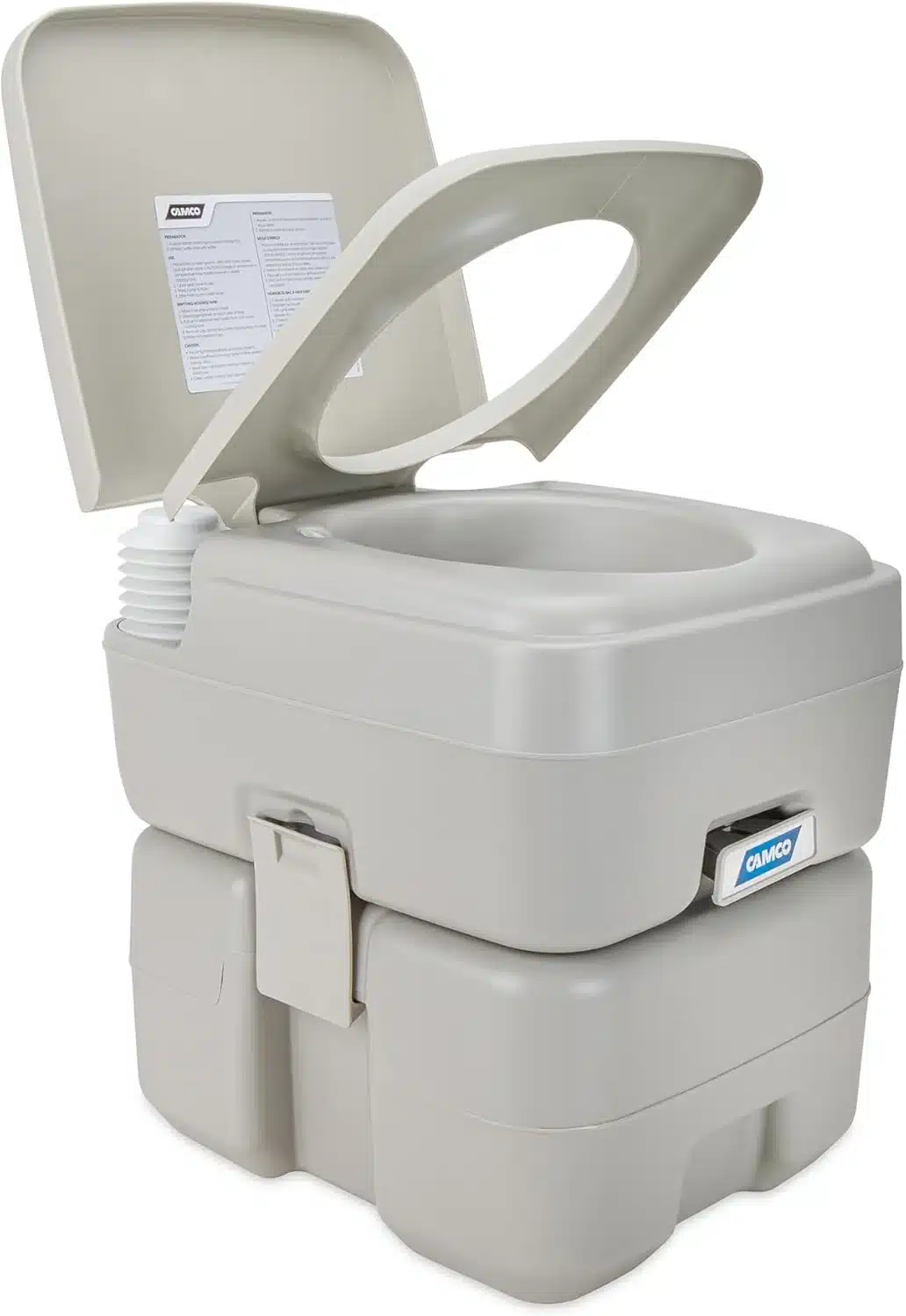 Camco portable toilet budget bathroom solution for tiny house