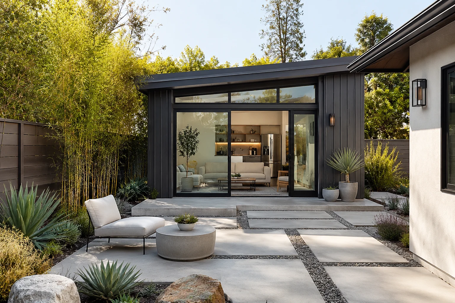 Backyard ADU tiny house in California