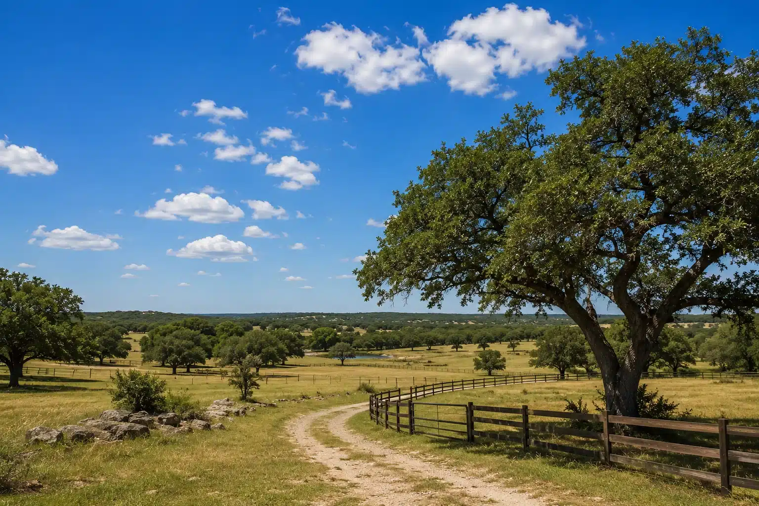 Rural Texas landscape suitable for tiny house living