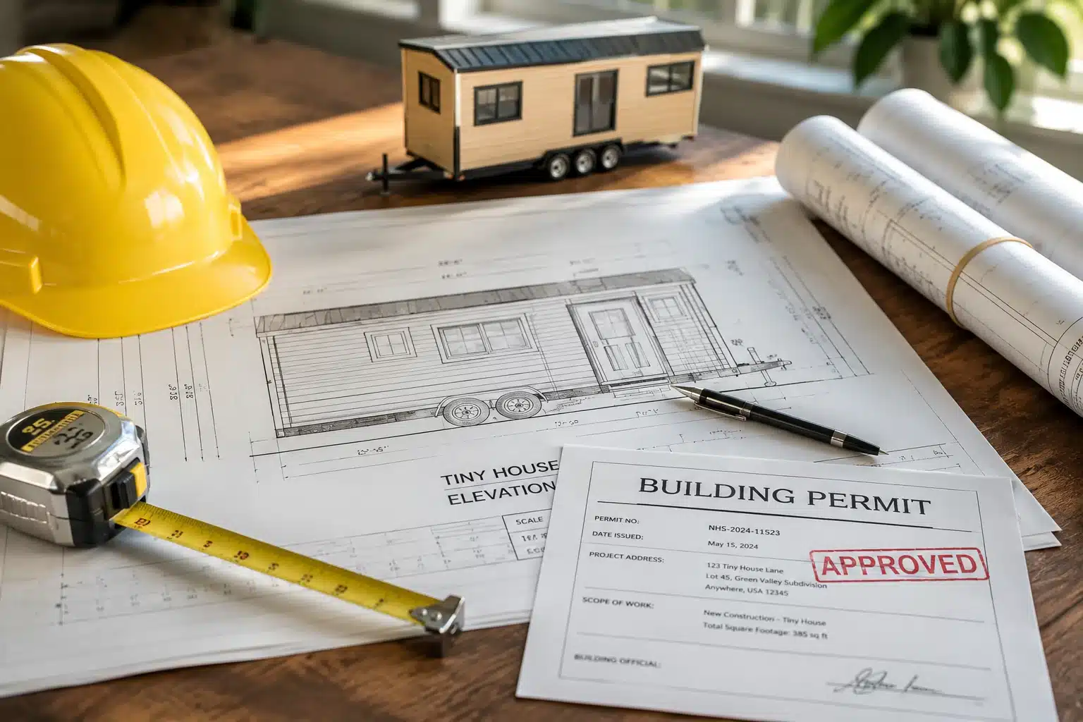 Tiny house building permit documents