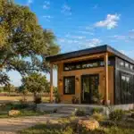 Tiny house on a permanent foundation in rural Texas