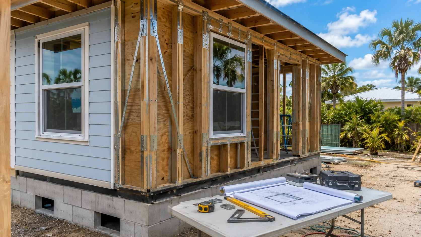 Tiny house construction and structural details in Florida