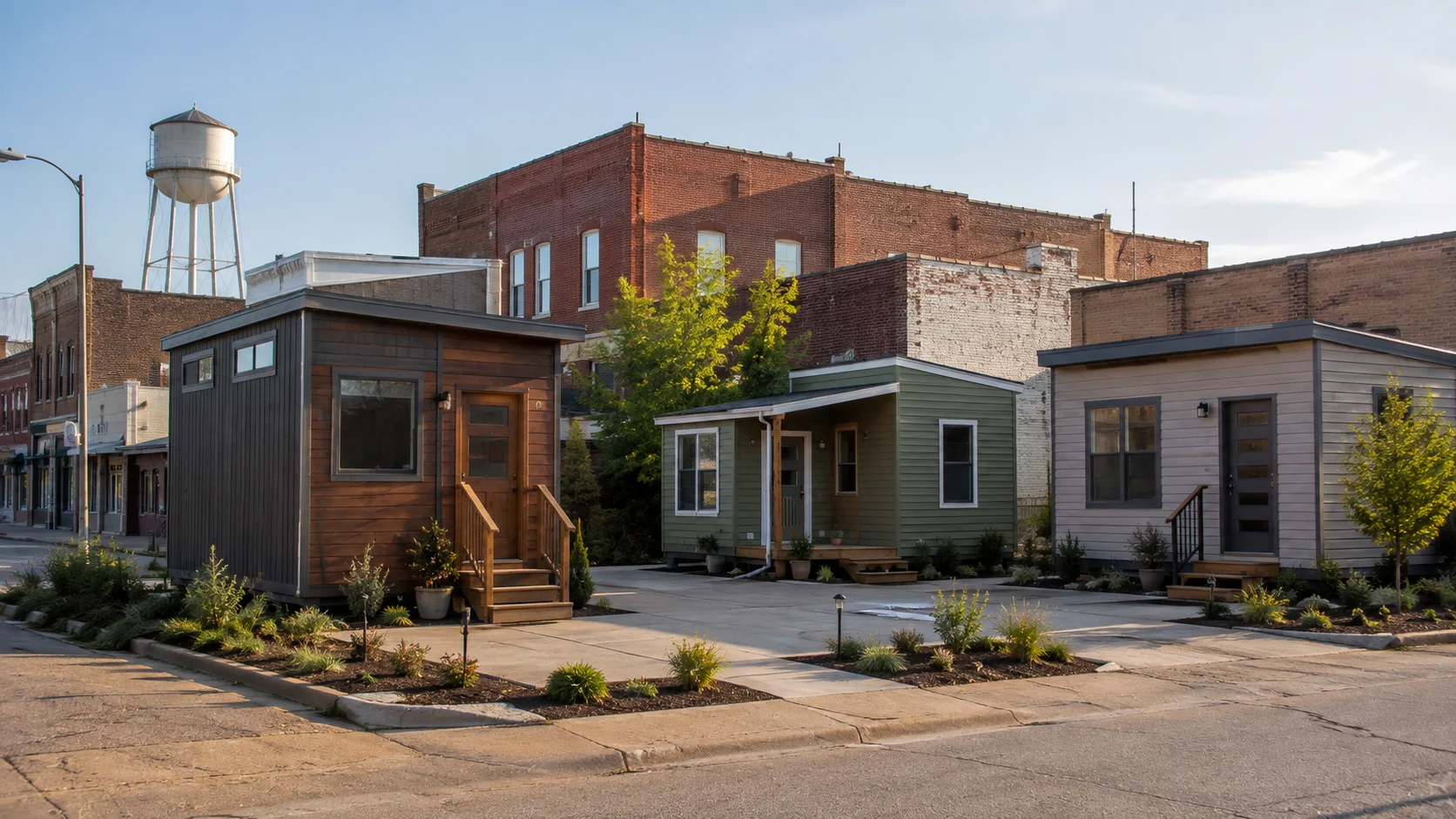Small tiny house development in an Arkansas town