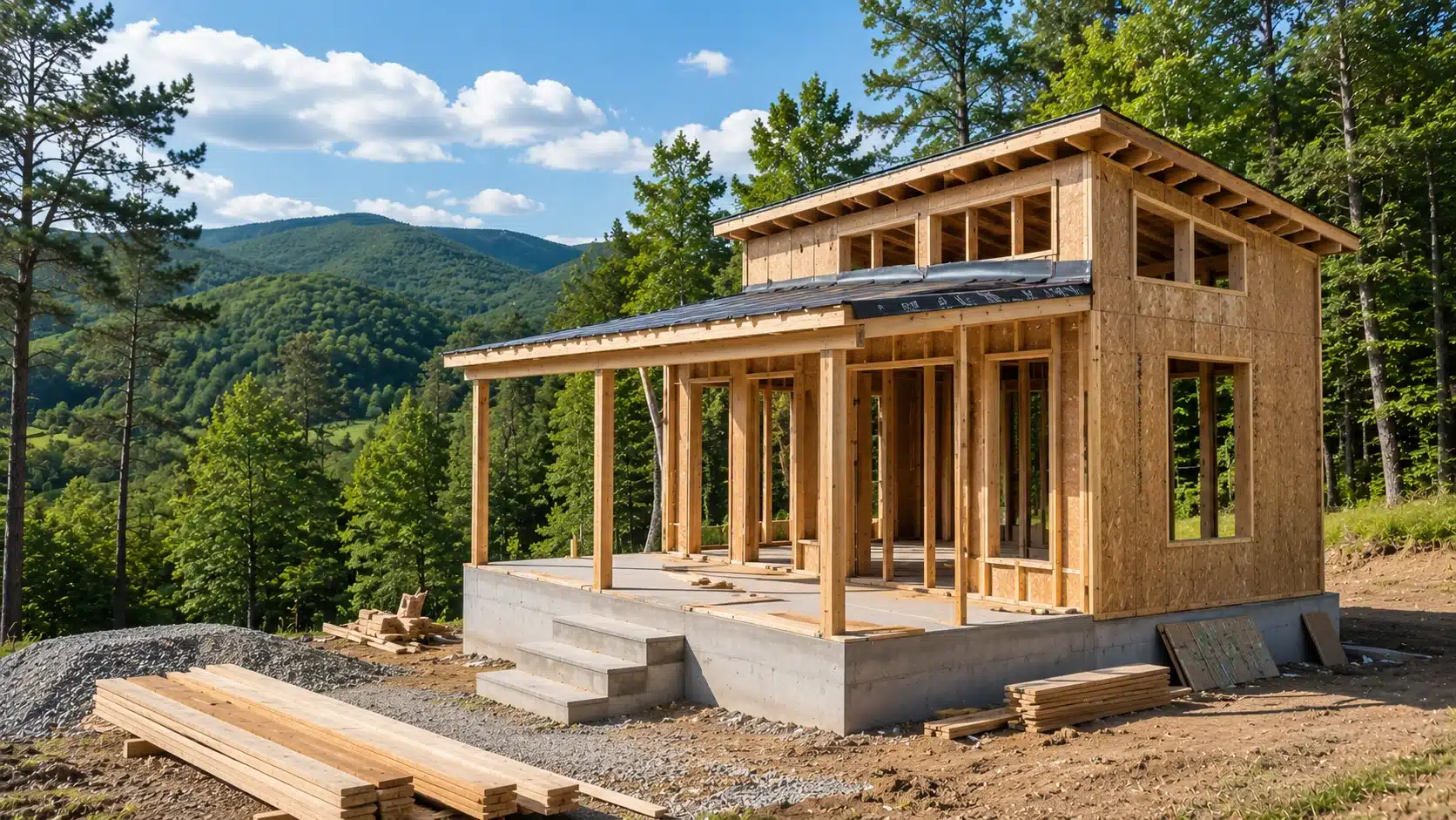Tiny house under construction in North Carolina