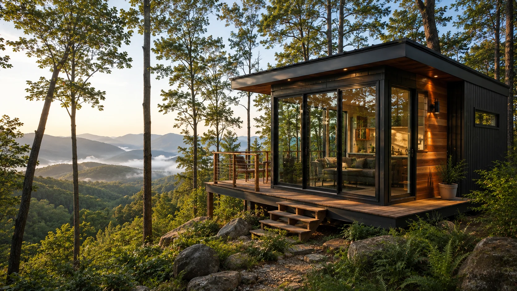 Contemporary tiny house in the North Georgia mountains