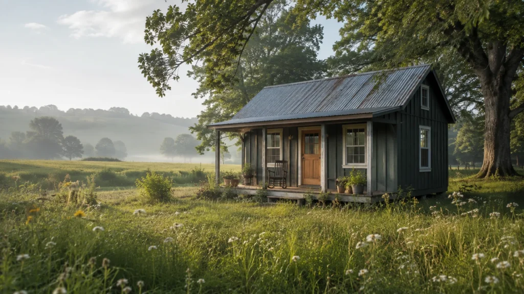 Southern-style tiny house in rural Alabama