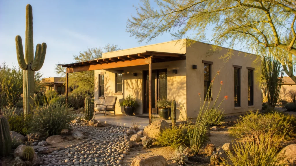Permanent tiny house in the Sonoran Desert in Arizona