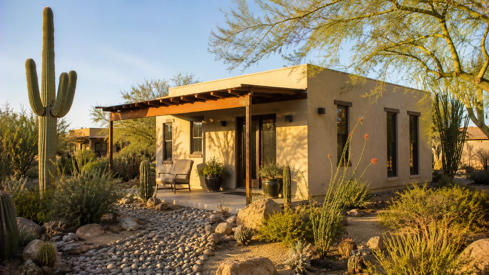 Permanent tiny house in the Sonoran Desert in Arizona