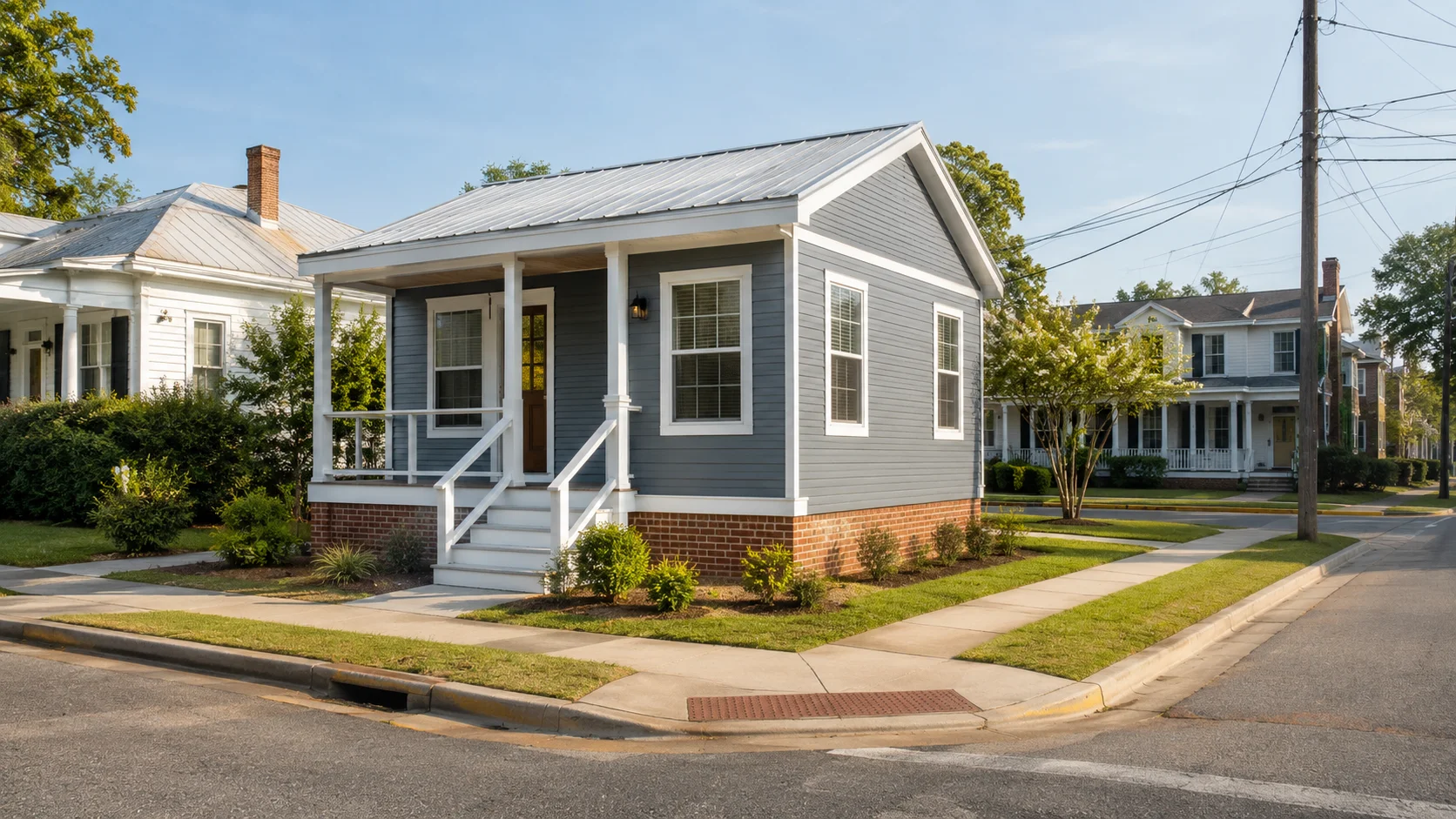 Tiny house in a Mississippi residential neighborhood