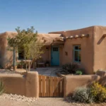 Adobe-style tiny house in New Mexico