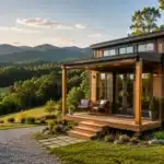 Modern tiny house in North Carolina countryside