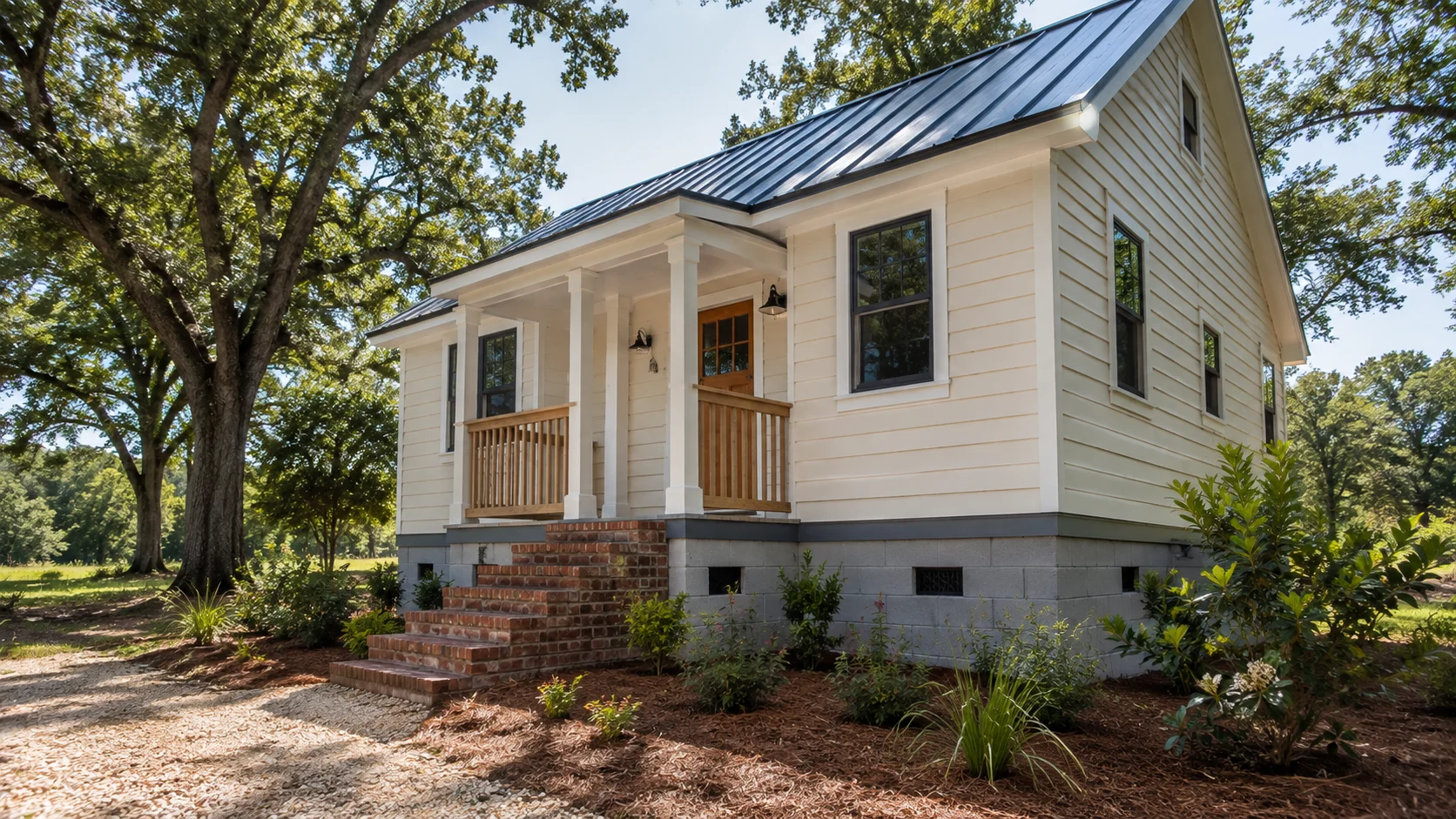 Tiny house with permanent crawlspace foundation in Alabama