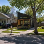Tiny house in an Idaho residential neighbourhood
