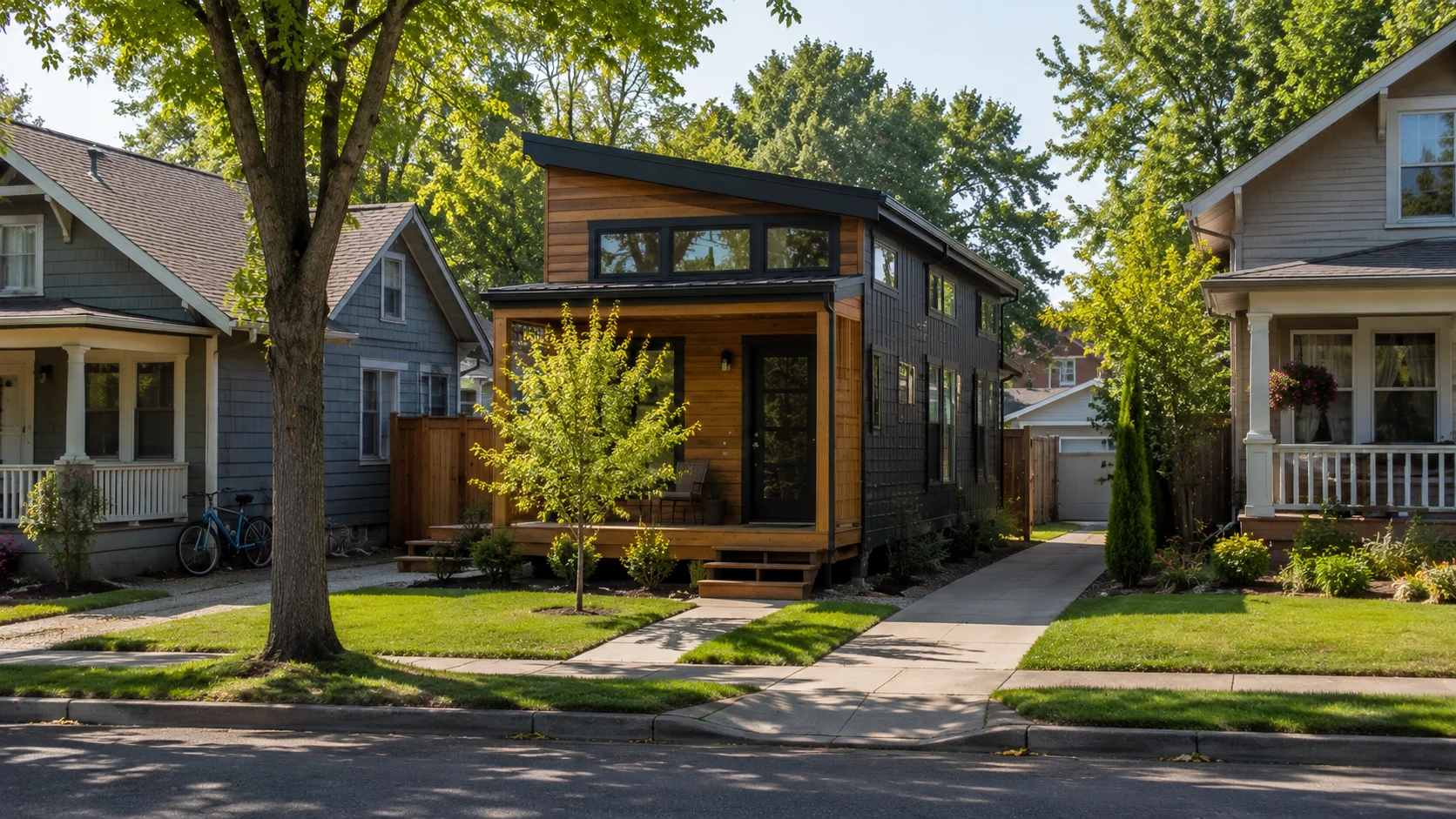 Tiny house in a Boise Idaho neighbourhood