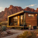 Modern tiny house in Nevada desert