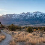 Modern tiny house in Utah red rock landscape