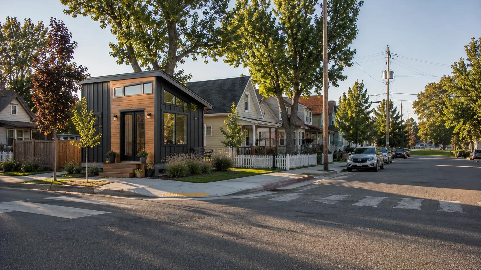 Tiny house in a small Idaho town